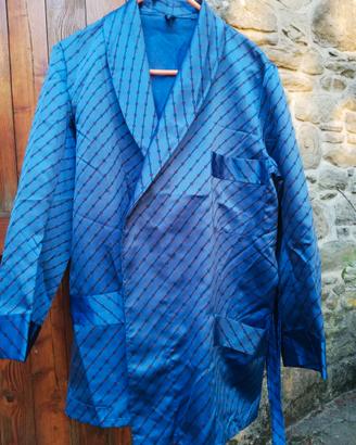 Vestaglia uomo raso azzurra M