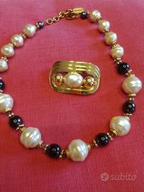 Collana e spilla marcata Vogue Bijoux