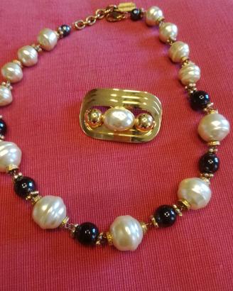 Collana e spilla marcata Vogue Bijoux
