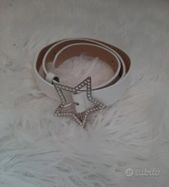 cintura bianca con stella con brillantini