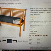 Cuscini per panca sfoderabili e impermeabili