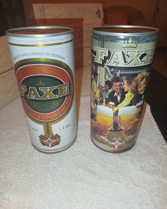 lattine birra vuote anni 90. Faxe da 1 litro