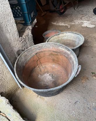 Calderone di rame vari pezzi