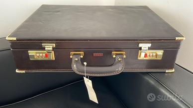 Valigetta 24/48h in pelle marrone