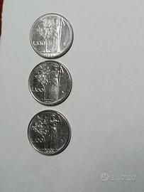 monete mini 100 lire anni 1990 1991 e 1992