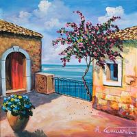 Quadro di paesaggio olio su tela firmato