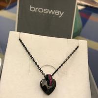 Collana Brosway in acciaio nero e ceramica