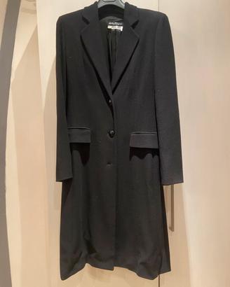 Cappotto lungo nero Salvatore Ferragamo