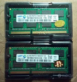 8GB SDRAM (2x4GB) SAMSUNG PC3-10600S 1,5V Notebook