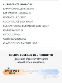 LAMPADARIO LED ONDALUCE SOEL