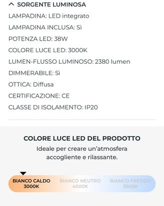 LAMPADARIO LED ONDALUCE SOEL
