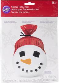 15 x Sacchetto dolci pupazzo di neve Wilton Natale