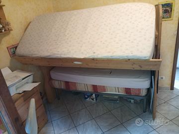 letto a castello in legno 