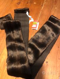 Passamaneria di pelliccia sintetica marrone