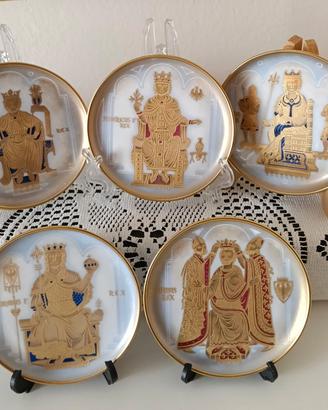  5 Piatti "I Re di Sicilia"Nicasio Catanese oro 24