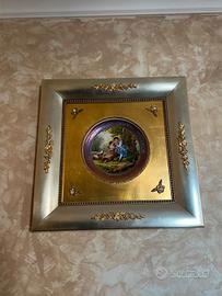 quadri da nicasio e lettino di ferro battuto 