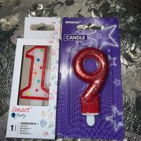 Candele compleanno numeri 1 e 9