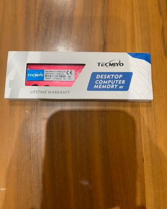 Tecmiyo ram 8gb ddr3 1600MHz 1.5V con dissipatore