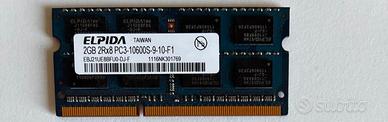 Elpida 2GB DDR3 SO-DIMM PC3-10600S RAM Laptop