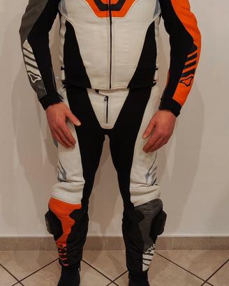 Macna Tracktix Tuta in pelle da moto traforata in 