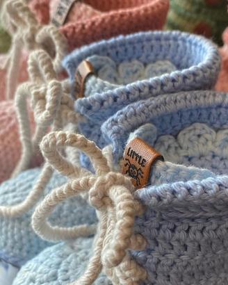 Stivaletti in Cotone Fatti a Mano per Bambini 👶🧶