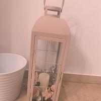 Lampada da arredo beige/rosa antico