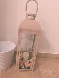 Lampada da arredo beige/rosa antico