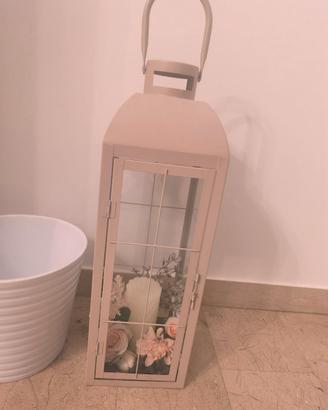 Lampada da arredo beige/rosa antico