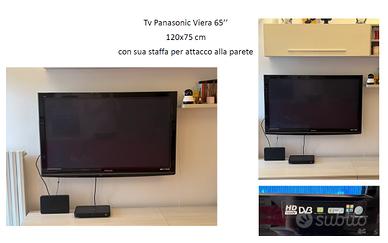 Televisore Panasonic TV 65 pollici Viera e staffa