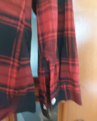 camicia rossa e nera tg.46