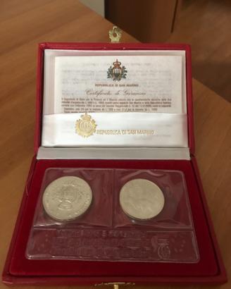 Monete San Marino d'argento fior di conio