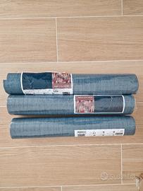 3 Rotoli Carta da Parati Vinilica Blu