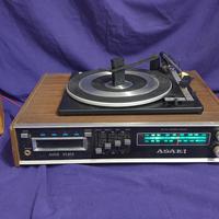 Giradischi vintage BSR C141R1 con radio, casse etc