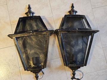 Coppia di lanterne applique da esterno  usate