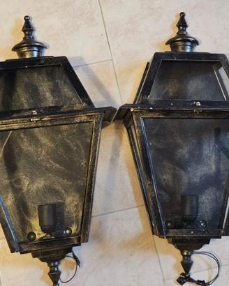 Coppia di lanterne applique da esterno  usate