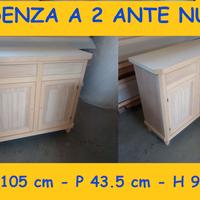 Credenza Napoletana a 2 Ante Grezza Nuova