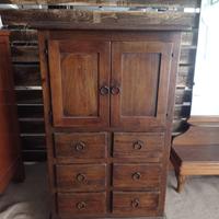 Cassettiera vintage legno massello