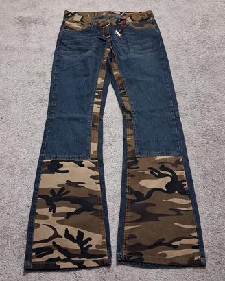 Vintage 2000s jeans donna Flared militare Low-rise