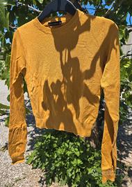 Maglioncino Bershka arancione manica lunga TG S