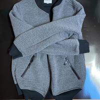 Felpa cerniera grigia