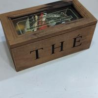 Porta bustine Thè Legno e Vetro