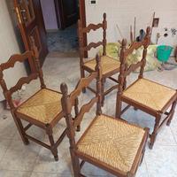 4 sedie in legno 