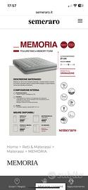 Materasso nuovo memoria semeraro