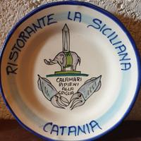 Piatto Buon Ricordo ristorante "La Siciliana" CT