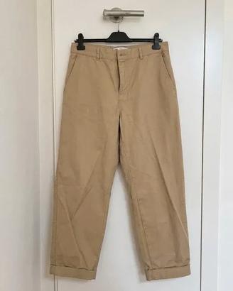 Pantaloni Chino Zara Wide Leg Beige - 40