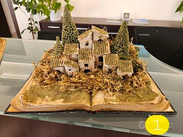 Presepe Artigianale su libro con luci