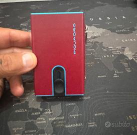 PORTA CARTE IN PELLE ROSSA PIQUADRO 