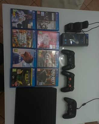 Ps4 Slim + 3 joystick + GTA,FIFA,R6, COD + Charger