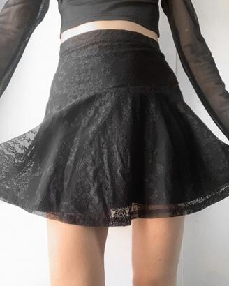 killstar gonna pizzo nero xs nuova