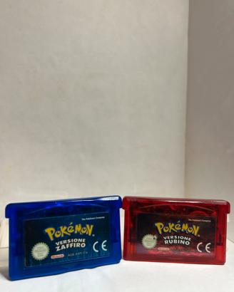 Pokemon Rubino e Pokémon Zaffiro cartuccia PAL